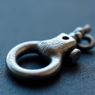 特殊コーティングが施された鉄製釣具部品の拡大写真